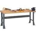 Tennsco Tennsco WB-1-3660W Flared Leg Fixed Height Workbench- Hardwood Square Edge 60x36x33-3/4 Gray WB-1-3660W-MGY